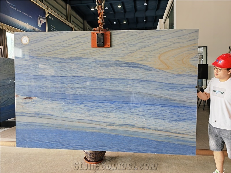 Brazilian Blue Stone Blue Azul Macaubas Quartzite Slabs