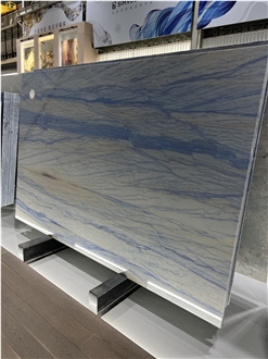 Brazilian Blue Stone Blue Azul Macaubas Quartzite Slabs