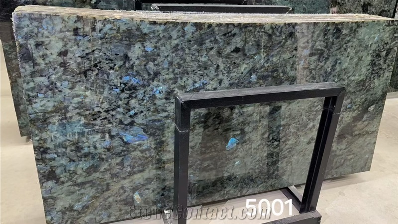 Luxury Shiny Blue Labradorite Granite Slabs