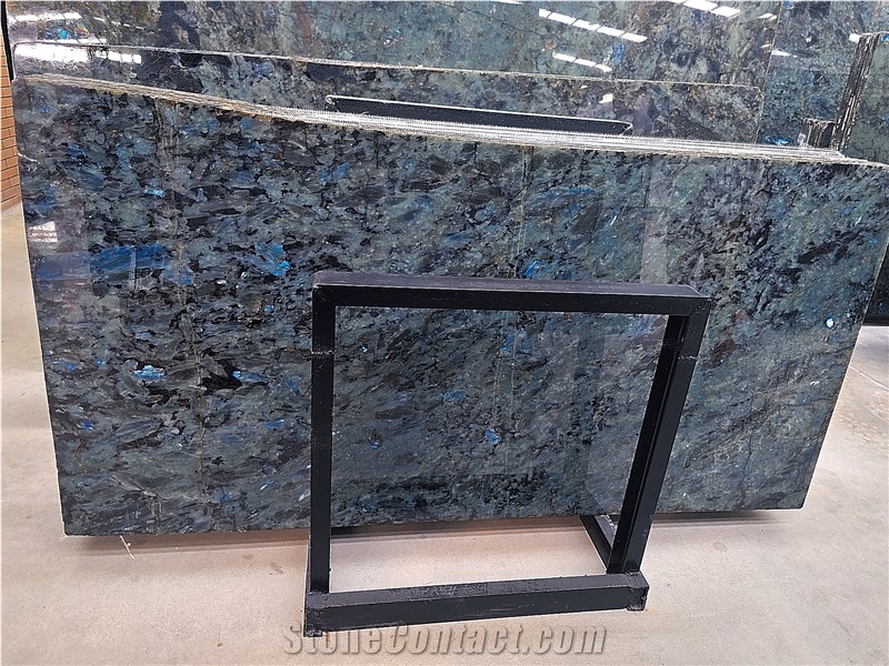 Luxury Shiny Blue Labradorite Granite Slabs