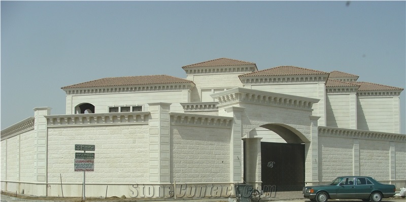 Jerusalem White Stone Facade, Building Ornaments, Exterior Cornices, Masonry