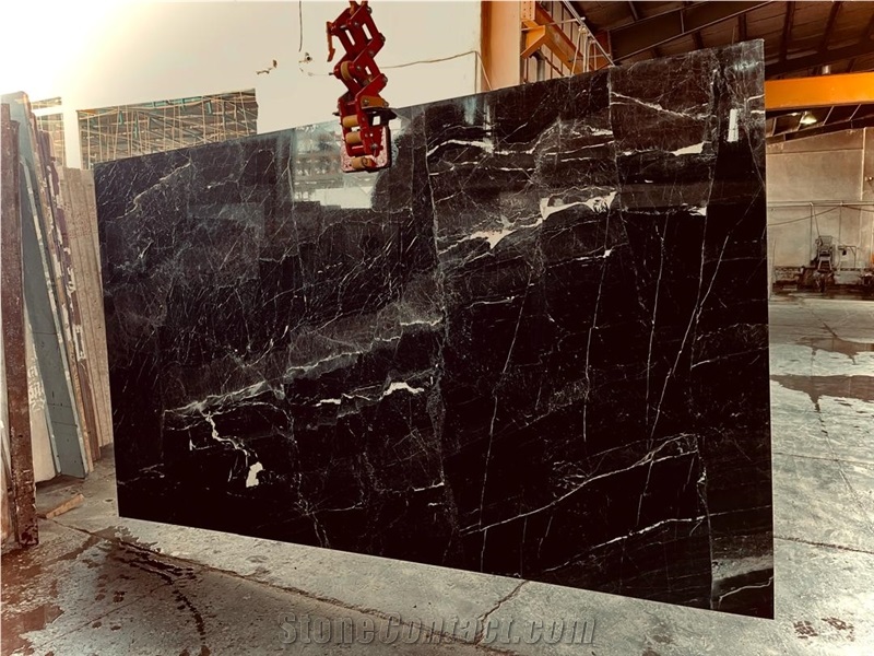 3D Black Marble Marble Slabs