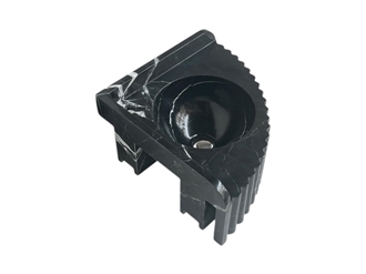 Luxury Black Marquina Marble Wash Basin Fluted Design