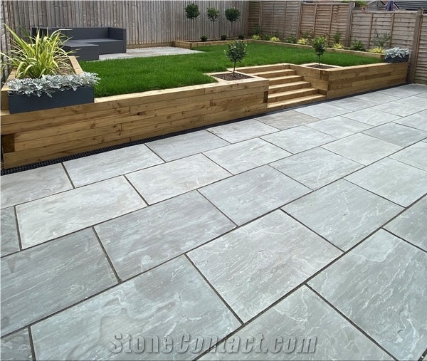 Kandla Grey Sandstone Patio Pavers