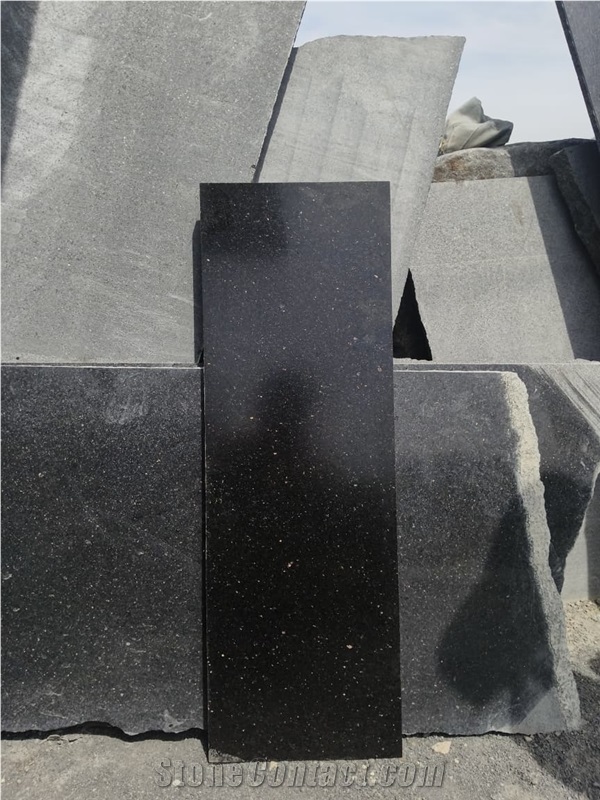 Black Galaxy Granite Polished Slabs