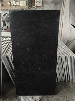 Black Galaxy Granite Polished Slabs