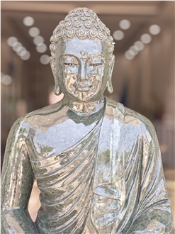 Canadian Jade Stone Buddha Statue By Tu Hung Stone Arts