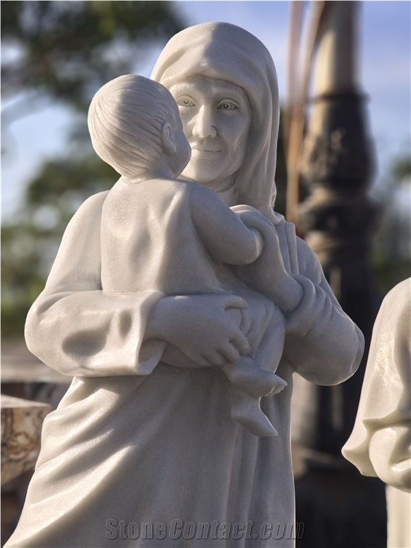 Viet Nam White Marble Statue Of St Mother Teresa