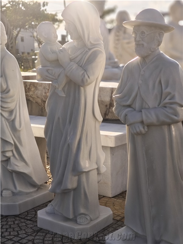 Viet Nam White Marble Statue Of St Mother Teresa