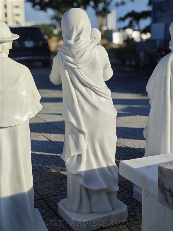 Viet Nam White Marble Statue Of St Mother Teresa