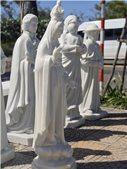 Viet Nam White Marble Statue Of Virgin Mary
