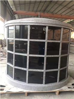 Light Grey Granite And Black Granite Columbarium