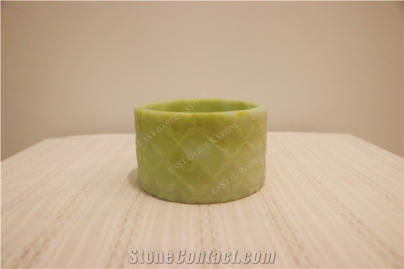 Dream Green Verde Lotus Jeweler Storage Jar