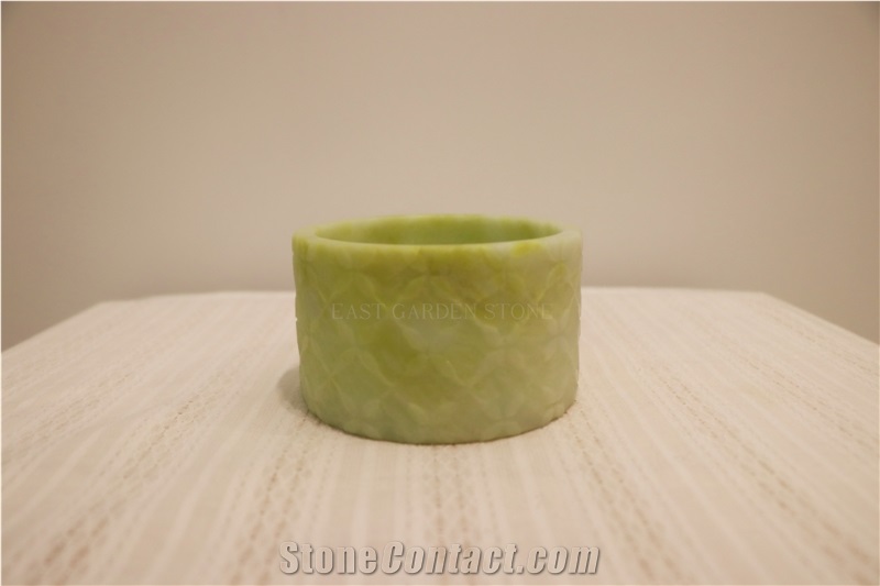 Dream Green Verde Lotus Jeweler Storage Jar