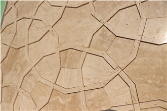 Handcrafted 3D Travertine Mosaic Tiles