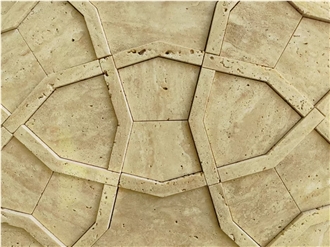 Handcrafted 3D Travertine Mosaic Tiles