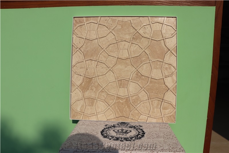 Handcrafted 3D Travertine Mosaic Tiles