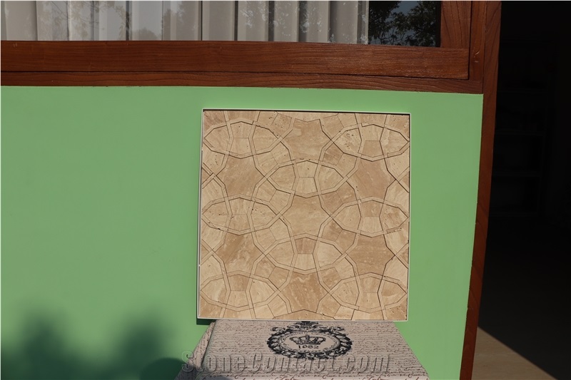 Handcrafted 3D Travertine Mosaic Tiles