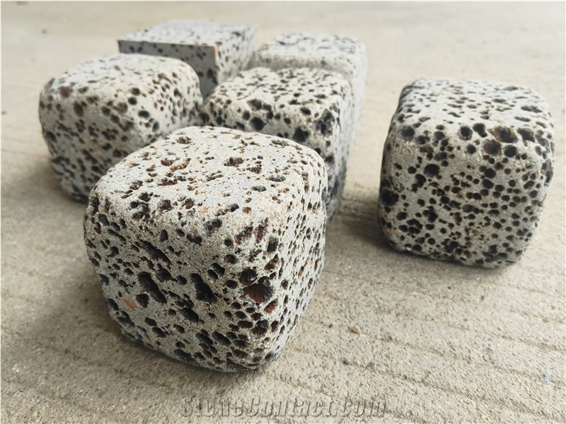 Tumbled Vesicles Basalt Cube Stone