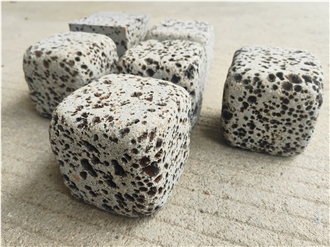 Tumbled Vesicles Basalt Cube Stone