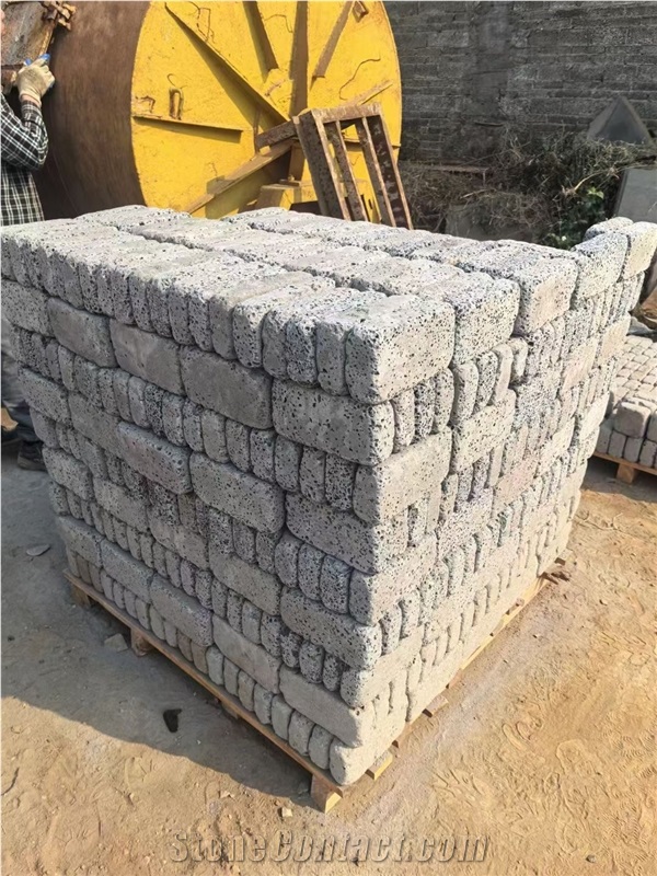 Tumbled Vesicles Basalt Cube Stone