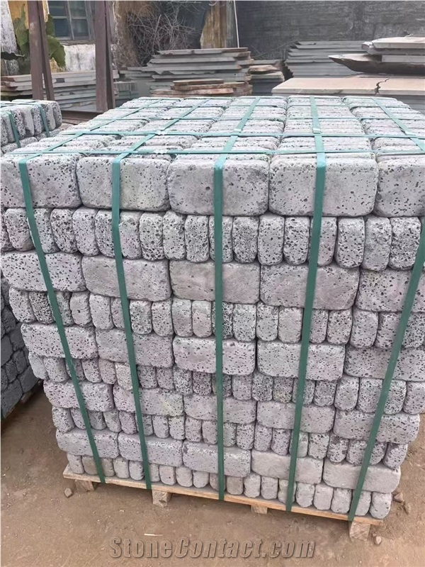 Tumbled Vesicles Basalt Cube Stone