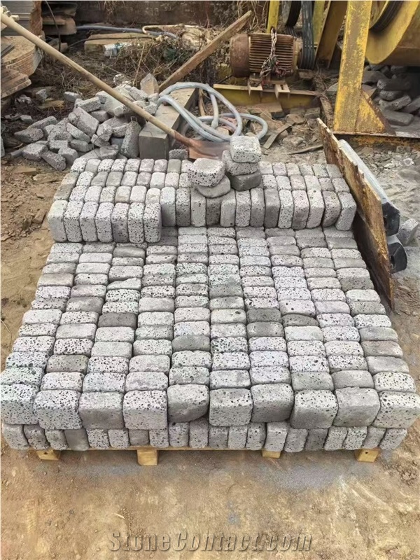 Tumbled Vesicles Basalt Cube Stone