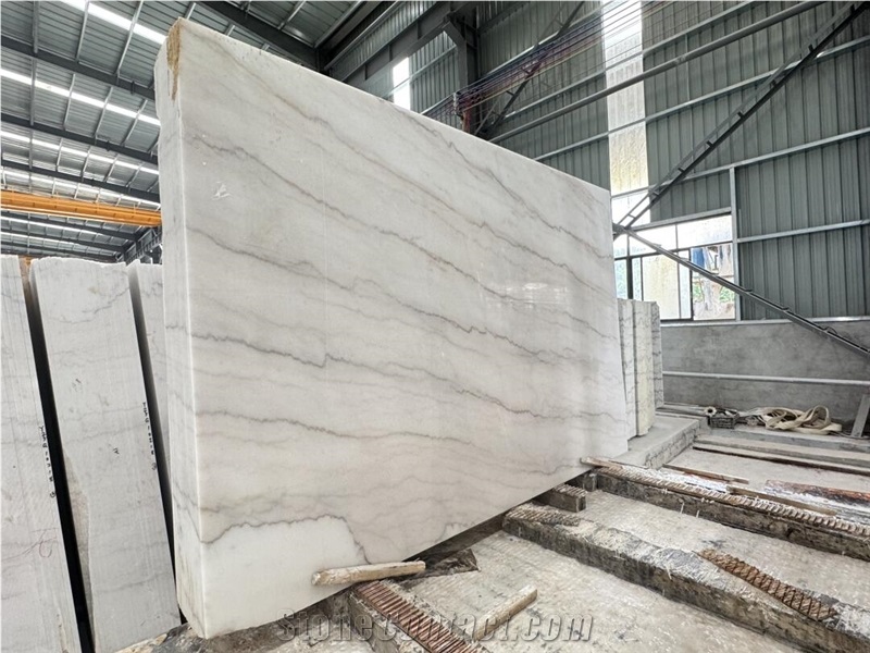 Guangxi White Marble Slabs For Decor