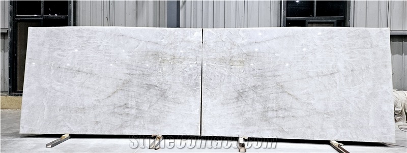 Cristallo White Quartzite Slabs