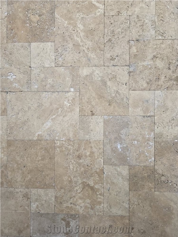 Silver Travertine French Pattern