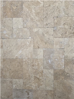 Silver Travertine French Pattern