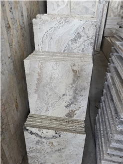 Silver Travertine French Pattern