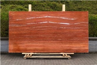 YDSTONE New Product Red Travertine Slabs For Project YDSTONE New Product Red Travertine Slabs For Project