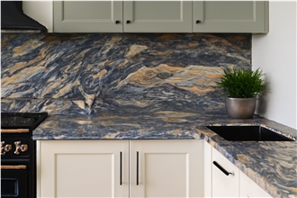 YDSTONE Silk Road Fusion Blue Quartzite Slabs