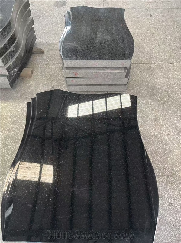Absolute Black Granite Polished Monuments Standard Euro Style