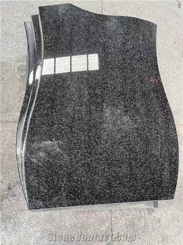 Absolute Black Granite Polished Monuments Standard Euro Style