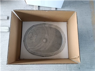 Bianco Carrara Marble Oval Wash Basins
