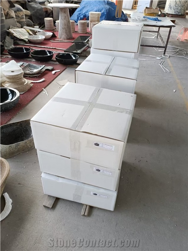 Bianco Carrara Marble Oval Wash Basins