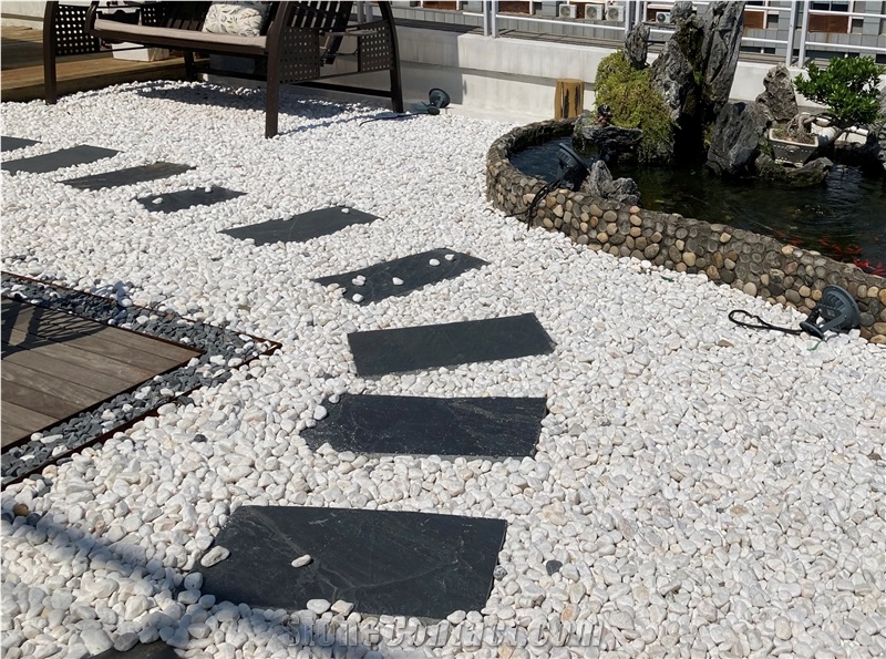 Black Basalt Garden Stepping Stone