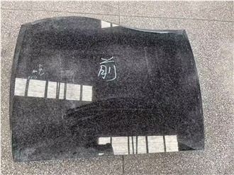 Black Granite Polished Gravestone Western Style