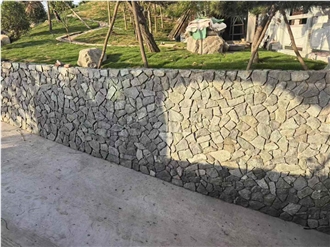 Blue Grey Slate Flagstone Garden Wall Cladding