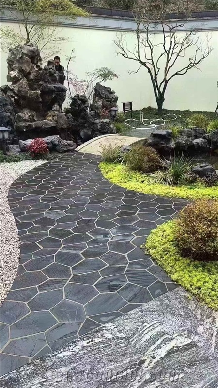 Blue Slate Random Flagstone Pavers