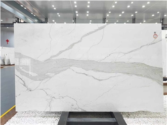 Calacatta White Slabs Marble Tiles