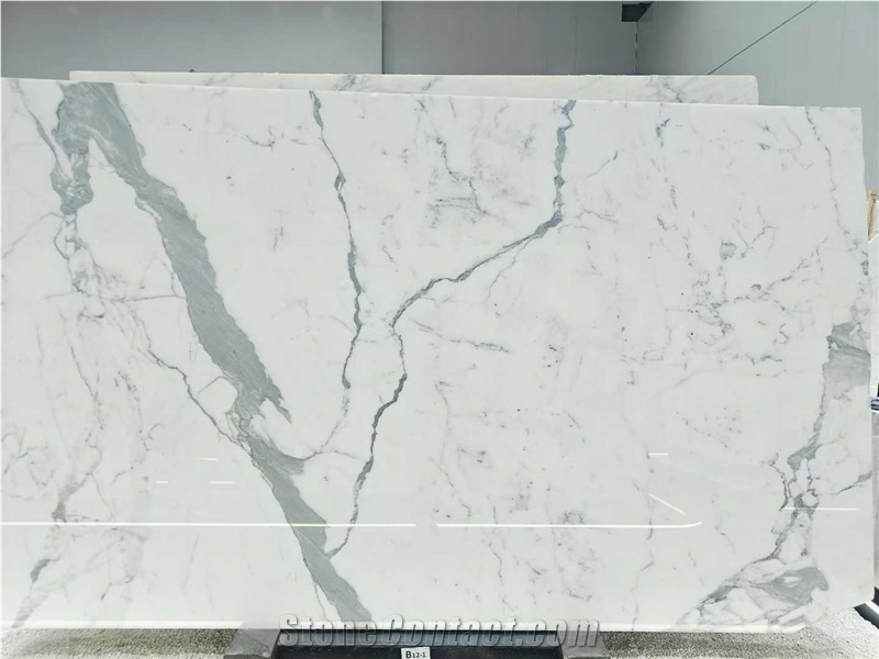 Calacatta White Slabs Marble Tiles