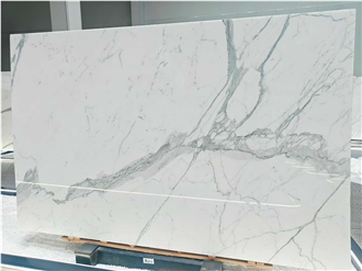 Calacatta White Slabs Marble Tiles