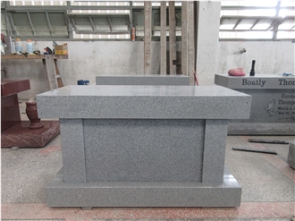 China Gray G614 Granite Cremation Monumental Bench