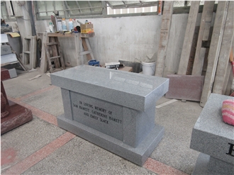 China Gray G614 Granite Cremation Monumental Bench