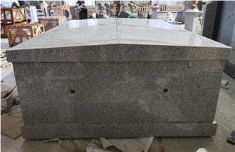 China Grey Granite Mausoleum Burial Crypt