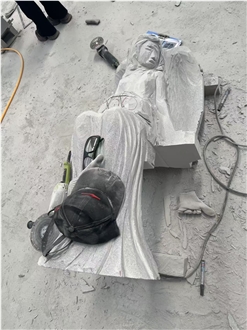 China Grey Granite Polished Serp Top Monument Western Style