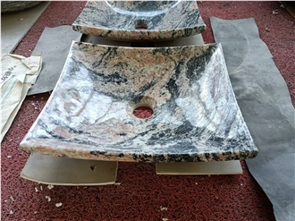 China Juparana Granite Wash Basin